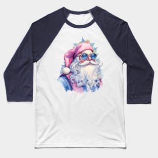 Groovy Hippie Retro Santa Claus Baseball T-Shirt